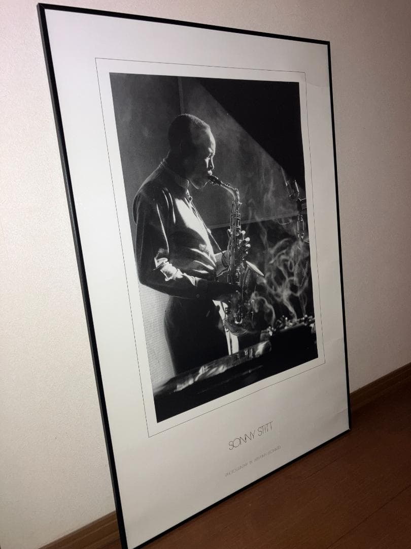 当時物★1988年 オランダ製 SONNY STITT 額付 ポスター JAZZ